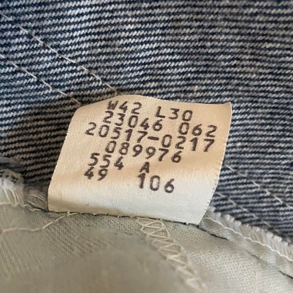 554 Levi’s orange tab Vintage 1980s Men’s denim jeans Dark Wash 42x30 - Picture 8 of 8
